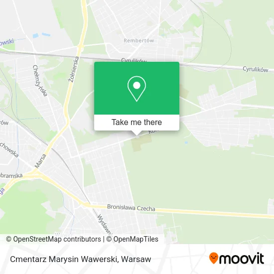 Cmentarz Marysin Wawerski map