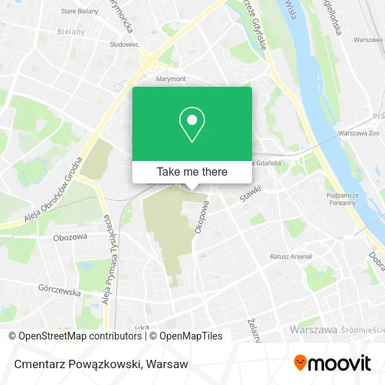 Cmentarz Powązkowski map