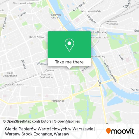 Giełda Papierów Wartościowych w Warszawie | Warsaw Stock Exchange map