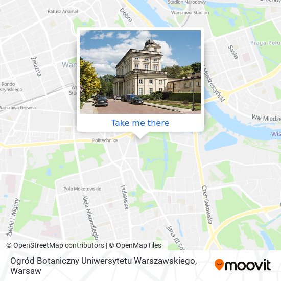 Карта Ogród Botaniczny Uniwersytetu Warszawskiego