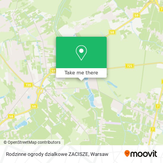 Rodzinne ogrody dzialkowe ZACISZE map