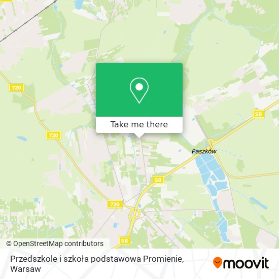 Карта Przedszkole i szkoła podstawowa Promienie