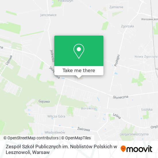 Zespół Szkół Publicznych im. Noblistów Polskich w Lesznowoli map