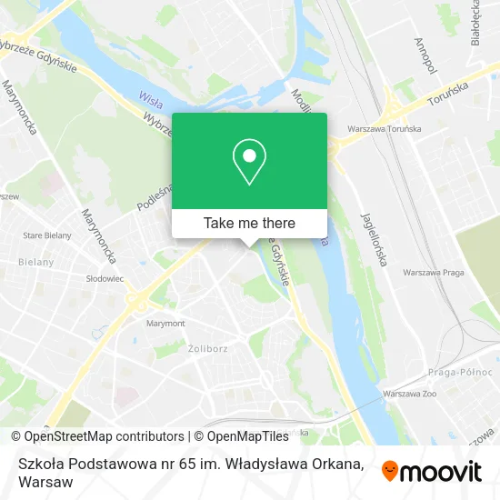 Szkoła Podstawowa nr 65 im. Władysława Orkana map