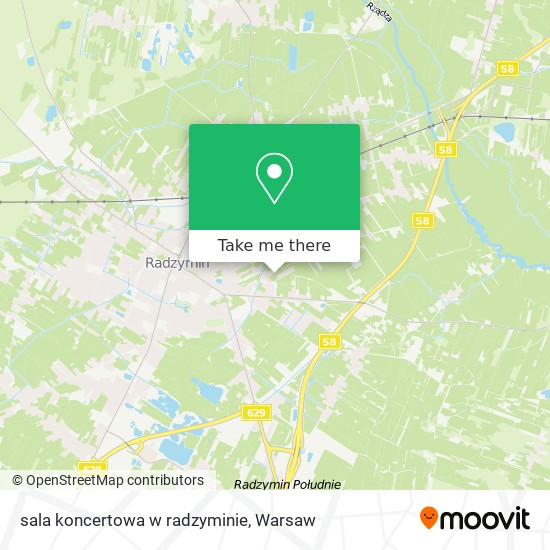 sala koncertowa w radzyminie map