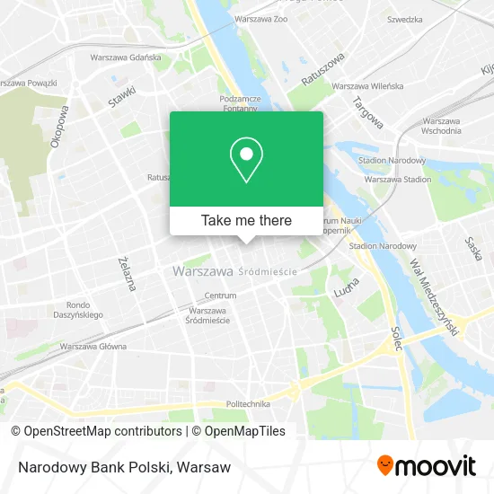 Narodowy Bank Polski map
