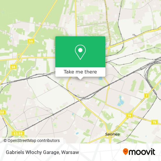 Gabriels Włochy Garage map