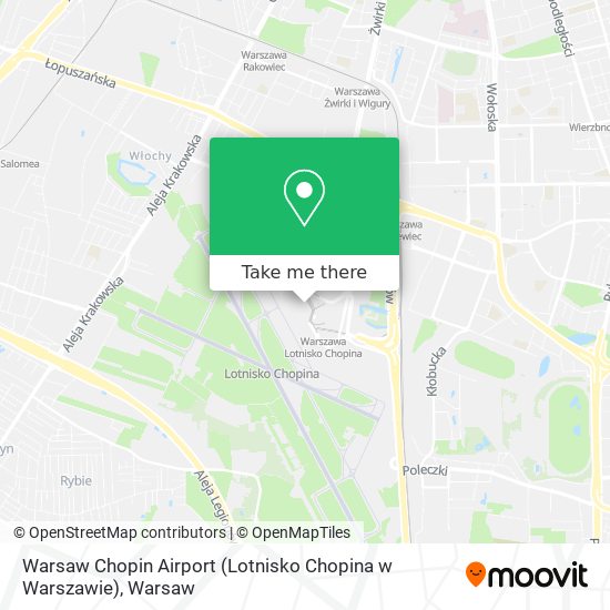 Warsaw Chopin Airport (Lotnisko Chopina w Warszawie) map