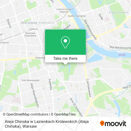 Aleja Chinska w Lazienkach Krolewskich (Aleja Chińska) map