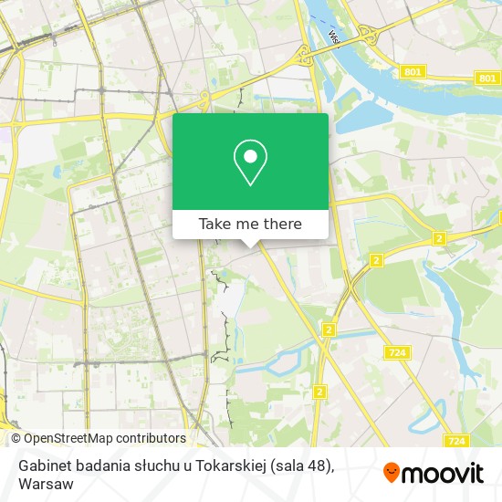 Gabinet badania słuchu u Tokarskiej (sala 48) map