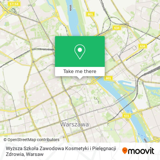 Wyższa Szkoła Zawodowa Kosmetyki i Pielęgnacji Zdrowia map