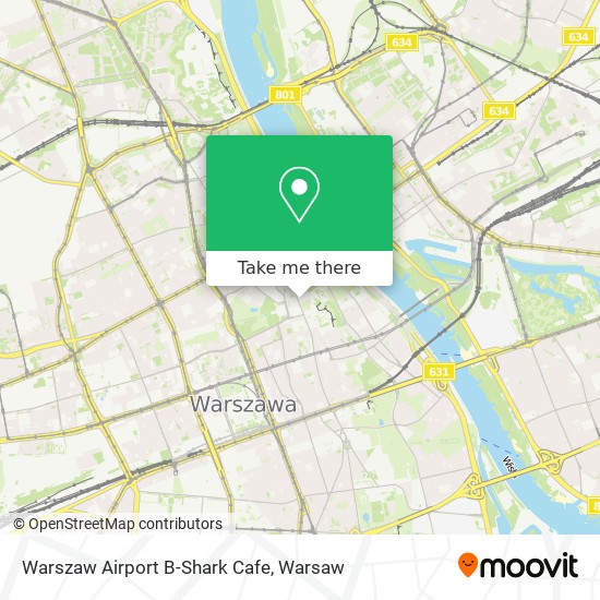 Warszaw Airport B-Shark Cafe map