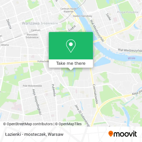 Карта Łazienki - mosteczek