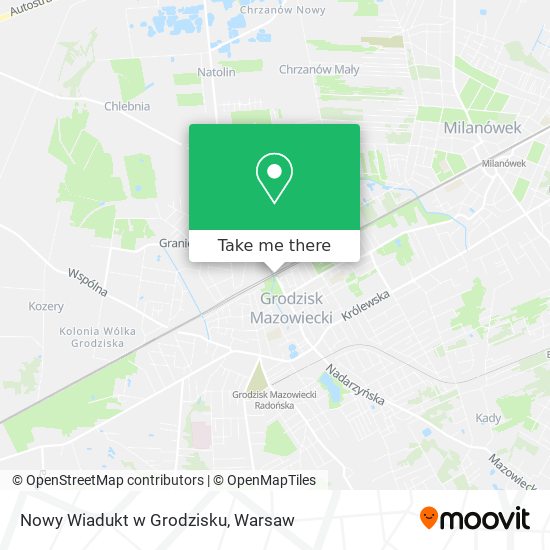 Nowy Wiadukt w Grodzisku map