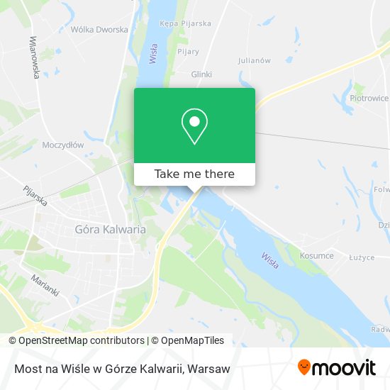 Most na Wiśle w Górze Kalwarii map