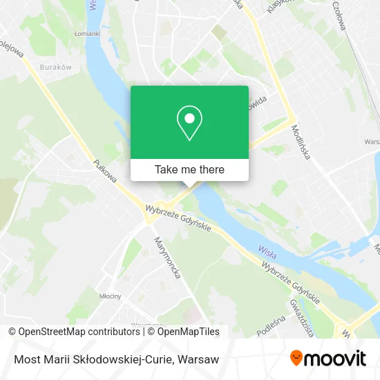 Карта Most Marii Skłodowskiej-Curie