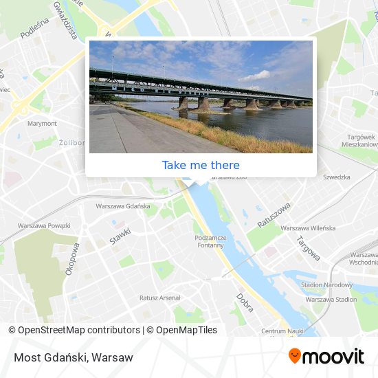 Most Gdański map