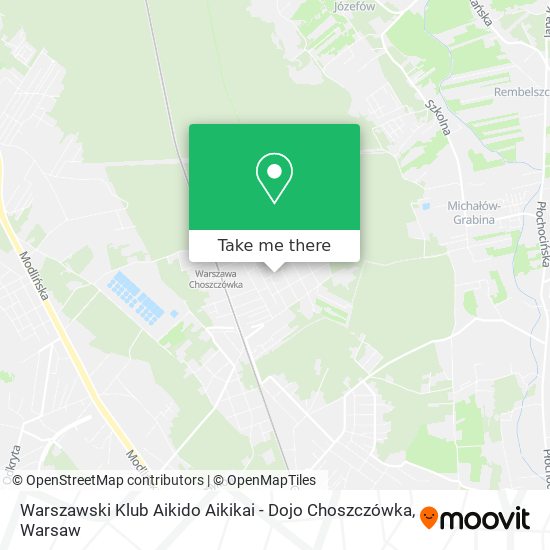 Warszawski Klub Aikido Aikikai  - Dojo Choszczówka map