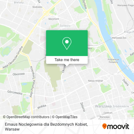 Emaus Noclegownia dla Bezdomnych Kobiet map