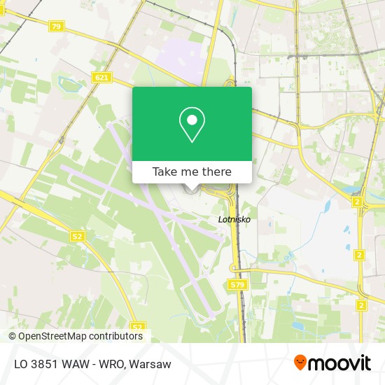 LO 3851 WAW - WRO map