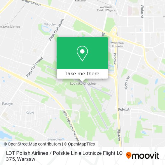 LOT Polish Airlines / Polskie Linie Lotnicze Flight LO 375 map