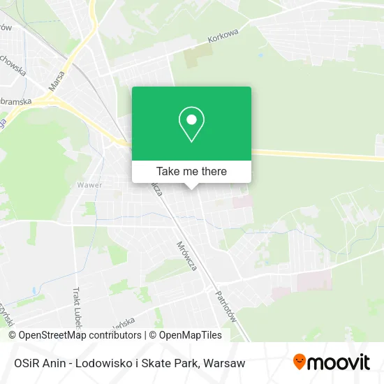 OSiR Anin - Lodowisko i Skate Park map