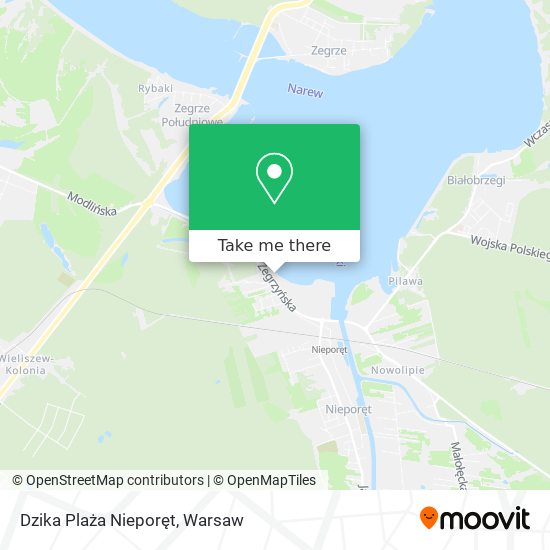 Dzika Plaża Nieporęt map