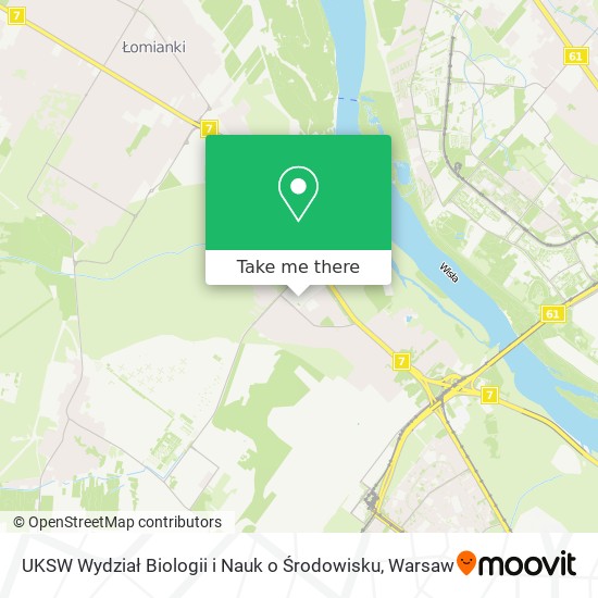 UKSW Wydział Biologii i Nauk o Środowisku map