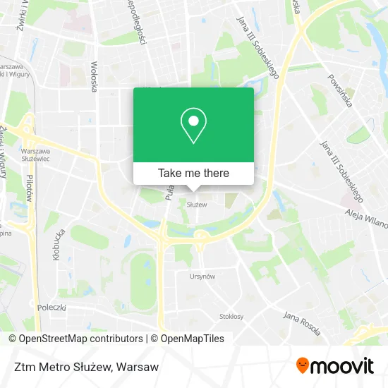 Ztm Metro Służew map