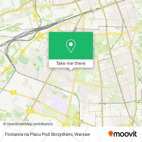 Fontanna na Placu Pod Skrzydłami map