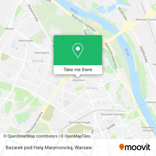 Bazarek pod Halą Marymoncką map