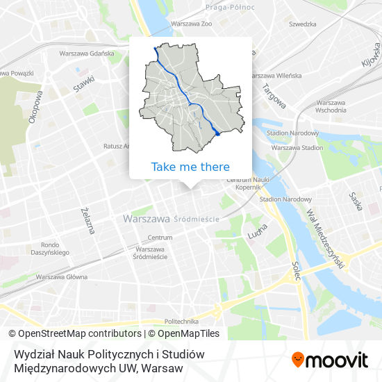 Wydział Nauk Politycznych i Studiów Międzynarodowych UW map