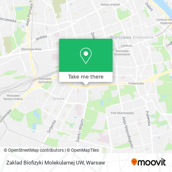 Zaklad Biofizyki Molekularnej UW map