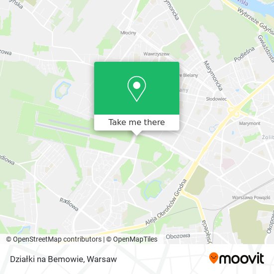 Działki na Bemowie map