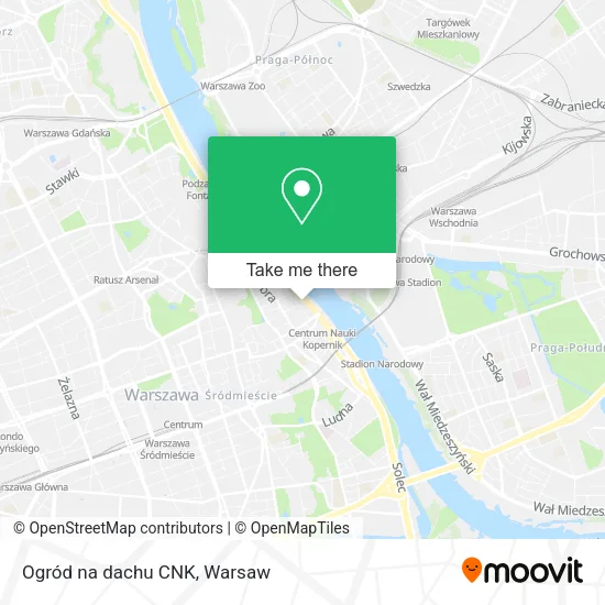 Ogród na dachu CNK map