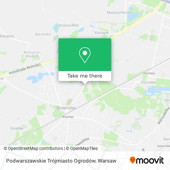 Podwarszawskie Trójmiasto Ogrodów map