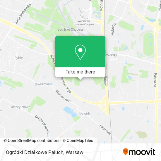 Ogródki Działkowe Paluch map