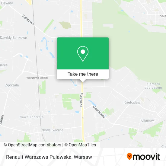 Renault Warszawa Pulawska map