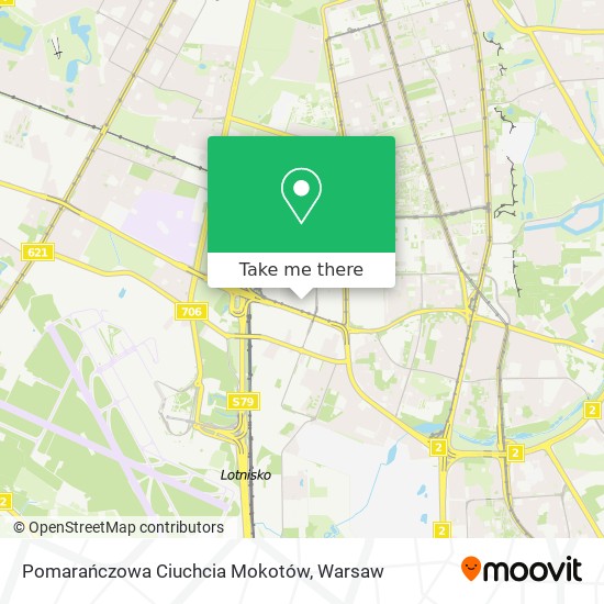 Pomarańczowa Ciuchcia Mokotów map