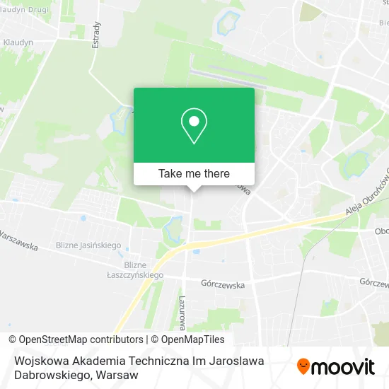 Карта Wojskowa Akademia Techniczna Im Jaroslawa Dabrowskiego