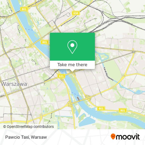 Pawcio Taxi map