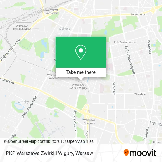 PKP Warszawa Żwirki i Wigury map