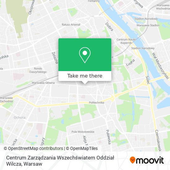 Карта Centrum Zarządzania Wszechświatem Oddział Wilcza