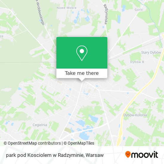 park pod Kosciolem w Radzyminie map