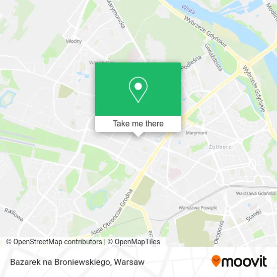 Карта Bazarek na Broniewskiego