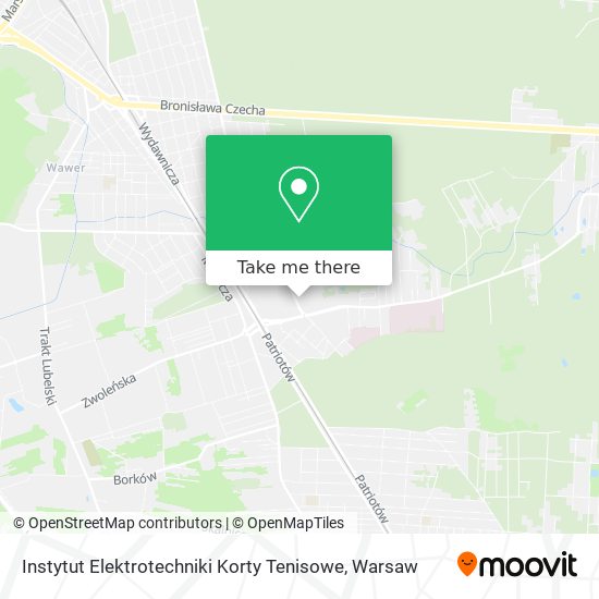 Instytut Elektrotechniki Korty Tenisowe map