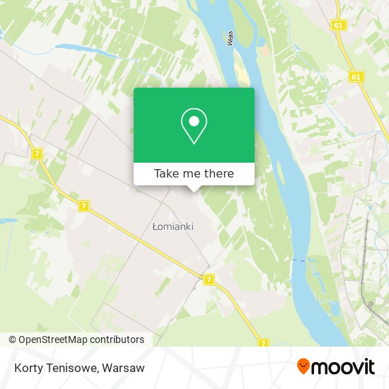 Korty Tenisowe map