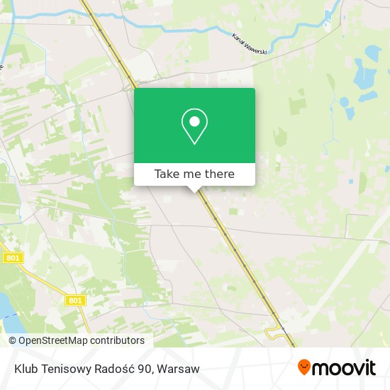 Klub Tenisowy Radość 90 map