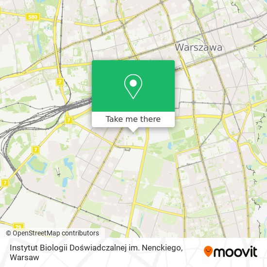 Instytut Biologii Doświadczalnej im. Nenckiego map