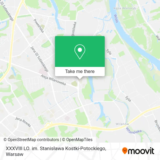XXXVIII LO. im. Stanisława Kostki-Potockiego map